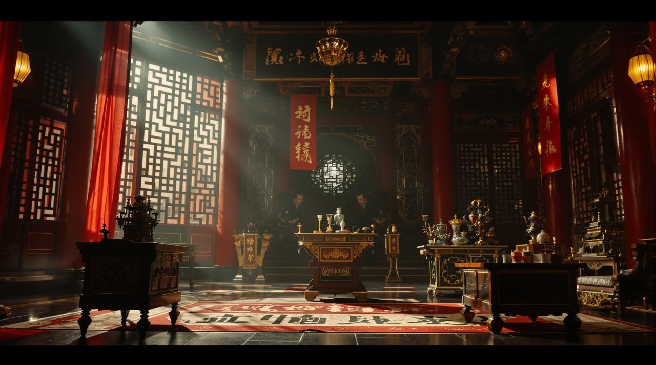 满江红 - 悬疑电影封面，导演张艺谋，主演沈腾 / 易烊千玺 / 张译